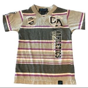 Boys Athletic Printed Stripped Shirt Size 4(S)